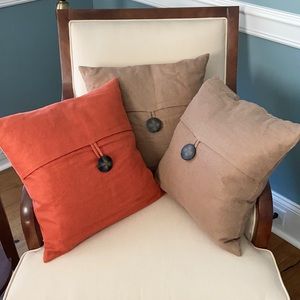 Set of 3 Pottery Barn Fall Linen Pillows